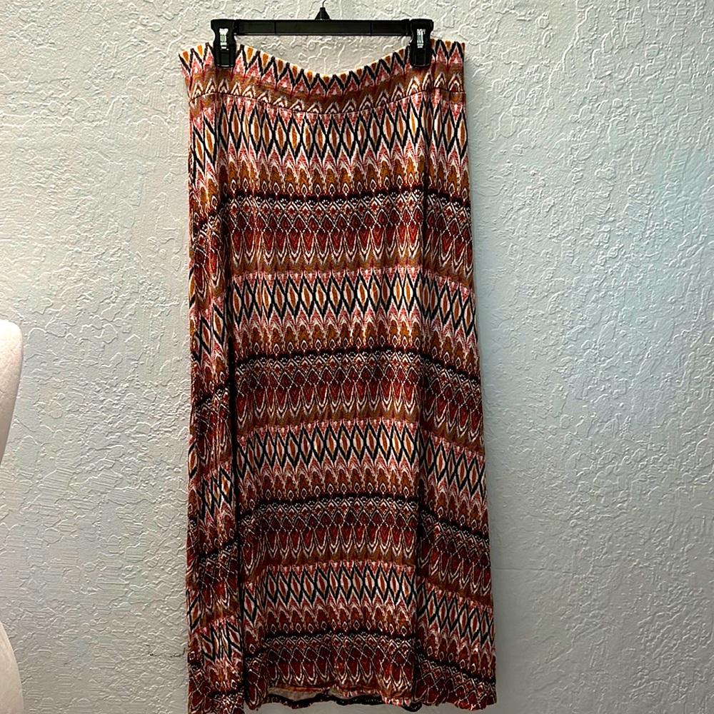 Roz & Ali Multicolor printed Rayon Skirt